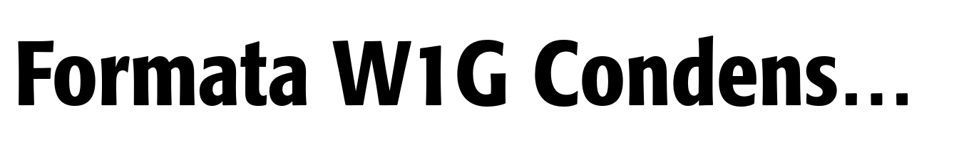Formata W1G Condensed Medium